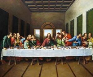 пазл Вечеря Господня или Тайной Вечери - Иисус собрал со своими апостолами в ночь на четверг Святым